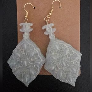 Double C Inspired Resin Earrings Handmade